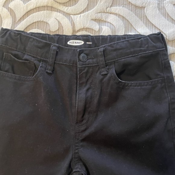 Boys Old Navy Black Skinny Straight Leg Jeans Size 12 EUC - Picture 4 of 7